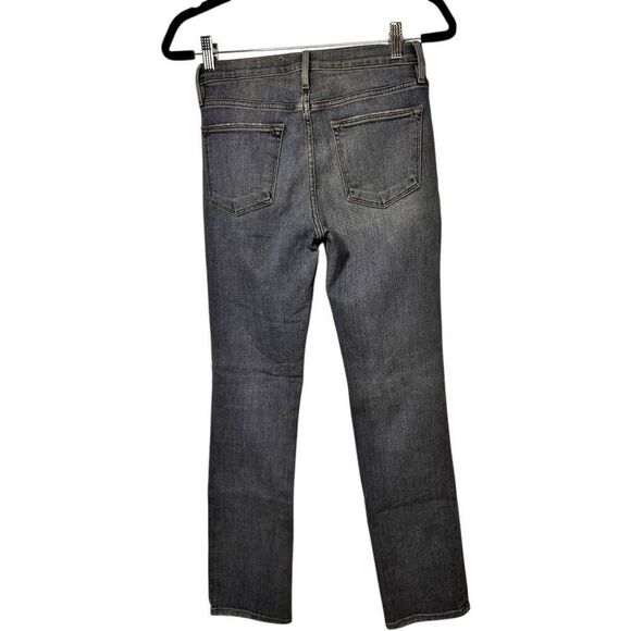 Paige Le High Straight Leg Jeans Size 25 Distressed Light Wash Destroyed - Picture 4 of 10